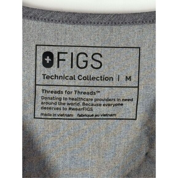 B 35- Figs Scrub Gray Catarina One-Pocket Scrub Top Size Medium - Picture 3 of 8